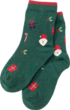 ALANA Socken mit Weihnachts-Muster, grün, Gr. 33/35, 1 St
