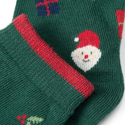 ALANA Socken mit Weihnachts-Muster, grün, Gr. 33/35, 1 St