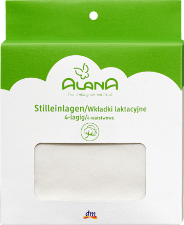 Stilleinlagen 4-lagig aus Bio-Baumwolle natur 13cm, 2 St