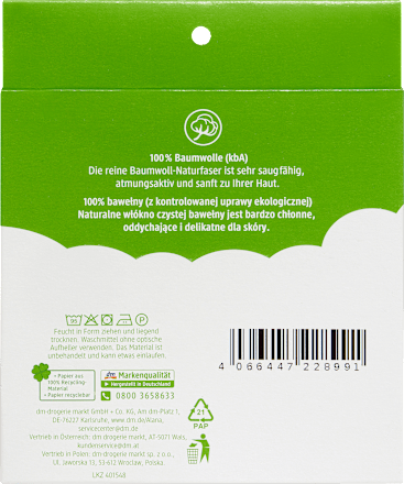 Stilleinlagen 4-lagig aus Bio-Baumwolle natur 13cm, 2 St