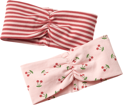 Stirnbänder, rosa + rot, Gr. 52/53, 2 St