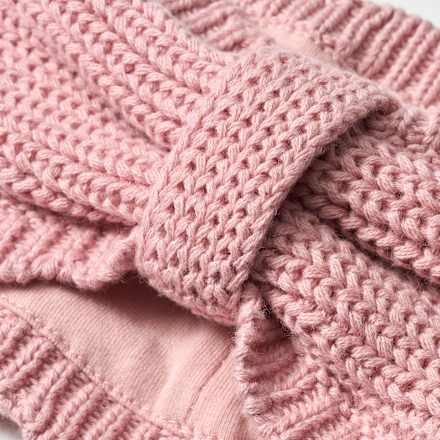 Stirnband aus Strick mit Futter, rosa, Gr. 52/53, 1 St