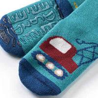 Stoppersocken mit Bagger-Motiv, grün, Gr. 19/20, 1 St