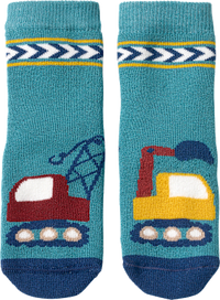 Stoppersocken mit Bagger-Motiv, grün, Gr. 19/20, 1 St