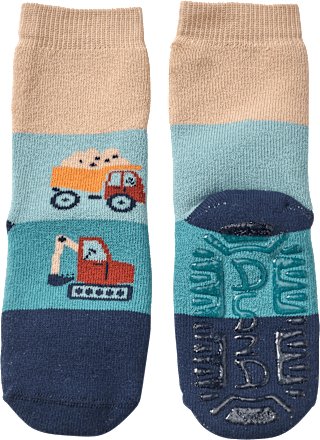 Stoppersocken mit Baustellen-Motiv, blau, Gr. 25/26, 1 St