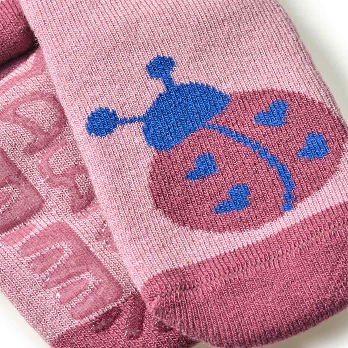 Stoppersocken mit Herz- & Marienkäfer-Motiv, rosa, Gr. 23/24, 1 St
