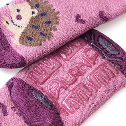 Stoppersocken mit Igel-Motiv, rosa, Gr. 23/24, 1 St