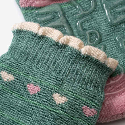 Stoppersocken mit Regenbogen-Motiv, grün, Gr. 23/24, 1 St ALANA