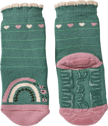 Stoppersocken mit Regenbogen-Motiv, grün, Gr. 23/24, 1 St ALANA