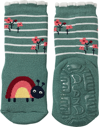 Stoppersocken mit Regenbogen-Motiv, grün, Gr. 23/24, 1 St ALANA