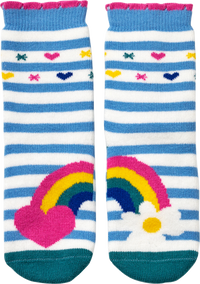 ALANA Stoppersocken mit Regenbogen-Muster, blau & rosa, Gr. 19/20, 1 St