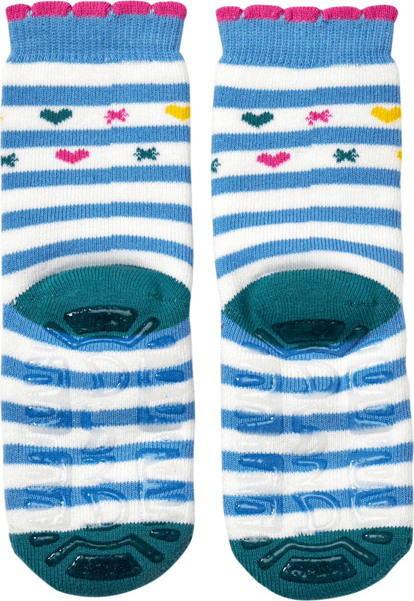 ALANA Stoppersocken mit Regenbogen-Muster, blau & rosa, Gr. 19/20, 1 St