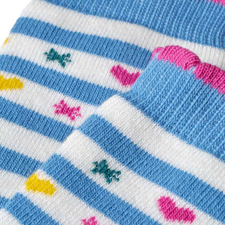 Stoppersocken mit Regenbogen-Muster, blau & rosa, Gr. 25/26, 1 St