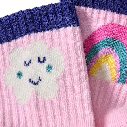 Stoppersocken mit Regenbogen-Muster, rosa, Gr. 23/24, 1 St