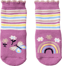 Stoppersocken mit Schmetterlings-Motiv, lila, Gr. 25/26, 1 St ALANA