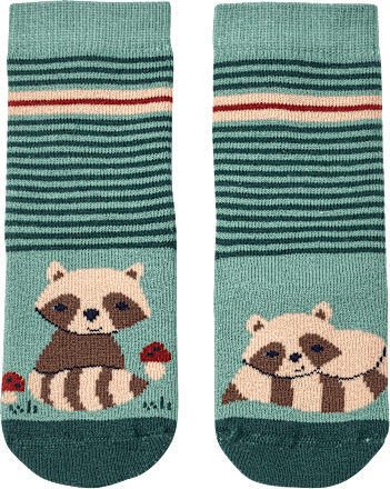 ALANA Stoppersocken mit Waschbär-Motiv, grün, Gr. 23/24, 1 St
