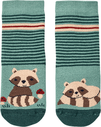 ALANA Stoppersocken mit Waschbär-Motiv, grün, Gr. 23/24, 1 St