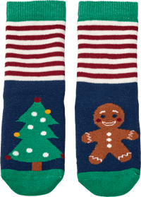 Stoppersocken mit Weihnachts-Muster, blau, Gr. 23/24, 1 St