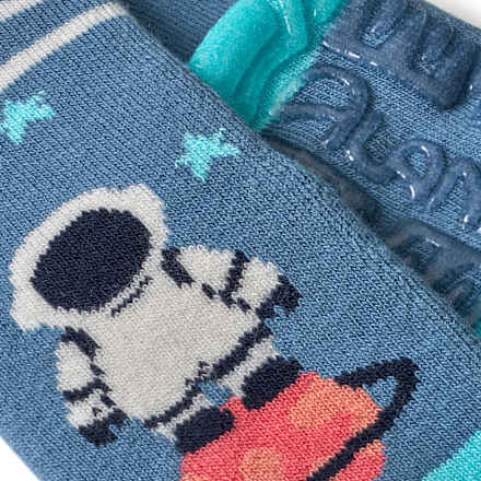 Stoppersocken mit Weltraum-Motiv, blau, Gr. 23/24, 1 St ALANA