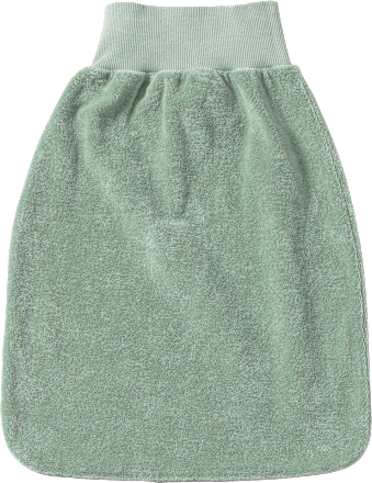 Strampelhalbsack aus Frottee, grün, Gr. 62/68, 1 St