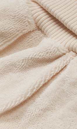 Badstof romper half-sack, naturel, maat 62/68, 1 stuk