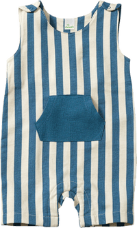 Strampler mit Streifen-Muster, blau & weiß, Gr. 74, 1 St