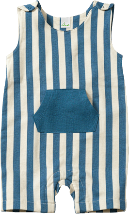 Strampler mit Streifen-Muster, blau & weiß, Gr. 86, 1 St