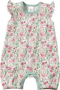 Strampler Pro Climate mit Blumen-Muster, weiß, Gr. 74/80, 1 St ALANA