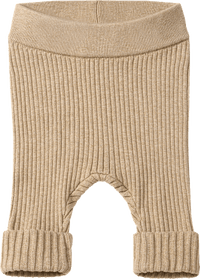 Strickhose mit Mitwachsfunktion, beige, Gr. 56, 1 St
