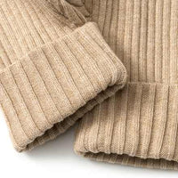 Strickhose mit Mitwachsfunktion, beige, Gr. 56, 1 St