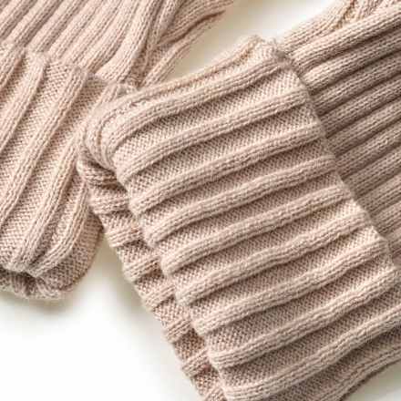 Strickhose mit Mitwachsfunktion & Ripp-Struktur, beige, Gr. 56, 1 St