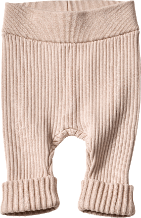 Strickhose mit Mitwachsfunktion & Ripp-Struktur, beige, Gr. 68, 1 St