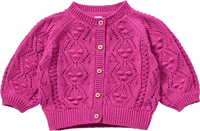ALANA Strickjacke mit Ajour-Struktur, beere, Gr. 62, 1 St