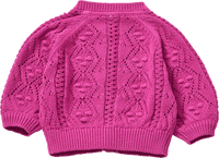 ALANA Strickjacke mit Ajour-Struktur, beere, Gr. 62, 1 St