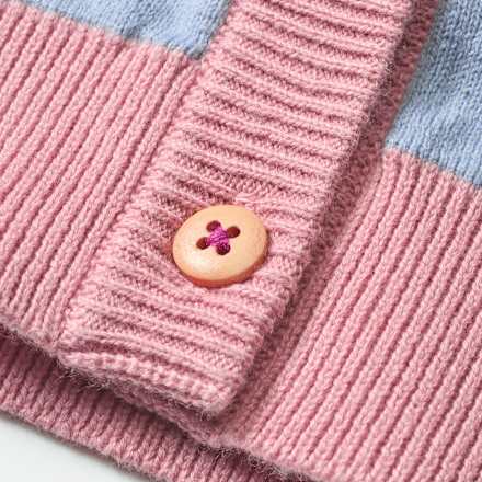 Strickjacke mit Herz-Muster, rosa, Gr. 104, 1 St
