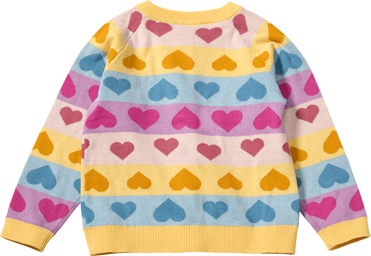 ALANA Gilet en maille à motif cœur, rose, T. 110, 1 pce