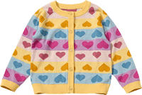 Strickjacke mit Herz-Muster, rosa, Gr. 122, 1 St