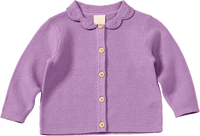 Strickjacke mit Kragen, lila, Gr. 68, 1 St