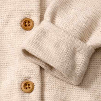 Strickjacke mit Mitwachsfunktion, beige, Gr. 62, 1 St