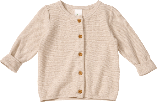 Strickjacke mit Mitwachsfunktion, beige, Gr. 62, 1 St