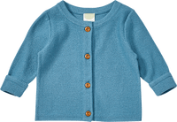Strickjacke mit Mitwachsfunktion, blau, Gr. 68, 1 St