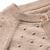 Cardigan met noppen, beige, maat 110 128, 1 stuk