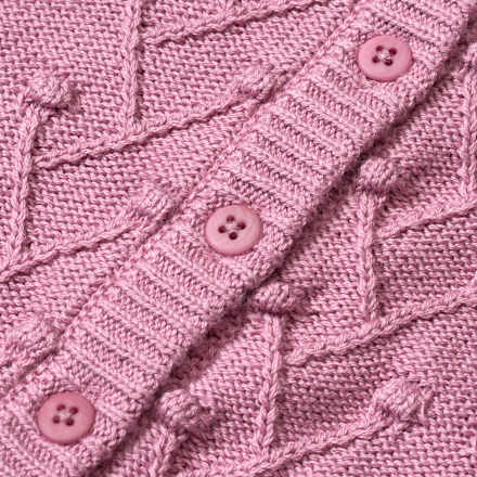 Strickjacke mit Noppen-Struktur, beere, Gr. 68, 1 St