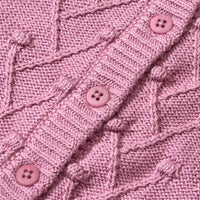 Strickjacke mit Noppen-Struktur, beere, Gr. 68, 1 St