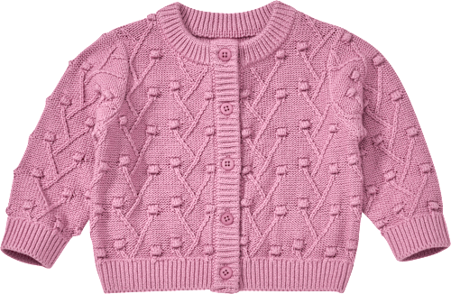 Strickjacke mit Noppen-Struktur, beere, Gr. 68, 1 St