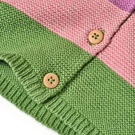 Strickjacke mit Ringel-Muster, bunt, Gr. 116, 1 St ALANA