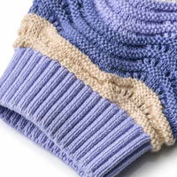 Strickjacke mit Wellen-Muster und Ajour-Struktur, blau, Gr. 62, 1 St