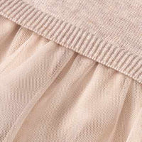 Strickkleid mit Tüllrock, beige, Gr. 104, 1 St