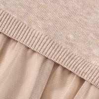Strickkleid mit Tüllrock, beige, Gr. 80, 1 St