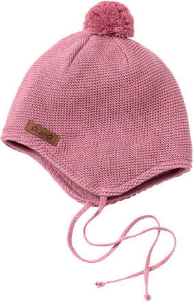 Strickmütze mit Bommel, rosa, Gr. 44/45, 1 St